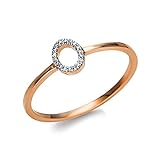 Ring aus 750 Rotgold H: 4,9mm B: 5,7mm mit 18 Diamanten 0,04ct TW-VSI/SI, Ringgröße:Innenumfang 53mm ~ Ø16.9