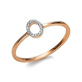 Ring aus 750 Rotgold H: 4,9mm B: 5,7mm mit 18 Diamanten 0,04ct TW-VSI/SI, Ringgröße:Innenumfang 53mm ~ Ø16.9