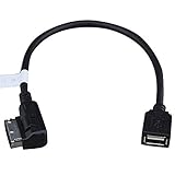 Media Interface USB Kabel Adapter Shine, unterstützt Flash-Laufwerk, kompatibel mit Mercedes-Benz C CLS SLK E SL GLK Klasse Plus HQRP UV-Messg