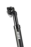 AARON Spring Federsattelstütze mit 30,9 mm Durchmesser | Gefederte Aluminium Sattelstütze mit 350mm Länge | Fahrrad Sattelstütze gefedert für E-Bike, MTB, Trekking Citybike u.v.m. Schw