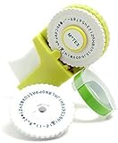 fikujap Etikett Drucker Maker Label Drucker Makers DIY Manuelle Etikettendrucker Mini Hand Dekorative Band Manuelle Schreibmaschine Mit Einer Rolle,Gelb