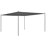 Tidyard Gartenpavillon mit Schrägdach Pavillon Pergola Gartenzelt Terrassendach Sonnenschutz Überdachung Anthrazit, 00 x 400 x 214/264