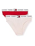 Tommy Hilfiger Mädchen 2P Unterwäsche im Bikini-Stil, Primary Red/Pale Pink, 14-16