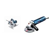 Bosch Professional Handkreissäge GKS 190 (1400 Watt, Kreissägeblatt: 190 mm, Schnitttiefe: 70 mm, in Karton) & Winkelschleifer GWS 7-125 (720 Watt, Scheiben-Ø: 125 mm, im Karton)