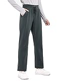 BALEAF Damen Wanderhose Warm Outdoorhose Fleece Gefütterte Trekkinghose Wasserdicht Sporthose Winter mit Tasche Dunkelgrau M