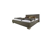 Maintal Polsterbett Lynes, 140 x 200 cm, Strukturstoff, Bettgestell ohne Matratze, taup
