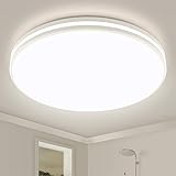 Badezimmer Lampe 24w 2250lm Öuesen Deckenlampe Led Deckenleuchte Rund IP44 Wasserdicht 4000k Neutralweiß Φ32cm Badlampe Moderne für Bad Küche Balkon Flur Keller Esszimmer Büro Schlafzimmer W