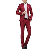 BGUK Herren Anzug Slim Fit 3 Teilig Herrenanzug 3-Teilig Anzüge Herren Modern Sakko für Business Hochzeit Herrenmode Anzugjacke + Hemd + Anzughose dreiteiliger Anzug