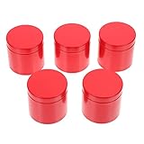 Milisten 5 Stücke Metalldosen mit Deckel Gewürzdosen Teedose Müsli Dose Vorratsdose Aufbewahrungsdose Kaffeebohnen Tee Behälter Vorratsbehälter Servieren Kaffee Zucker Gewürze Kräuter G