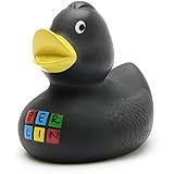 Duckshop Berlin Badeente - schwarz I Quietscheente I L: 7,5