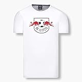 RB Leipzig Club T-Shirt Kinder - Logo weiß - RBL Shirt div. Größen - Plus Aufkleber Wir lieben Fußball Größe 104