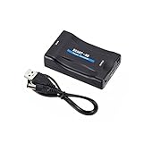 Benac Scart-zu-HDMI-Konverter, Scart auf 720P/1080P, HDMI-Video-Audio-Konverter, Adapter mit Micro-USB-Kabel für HDTV-Monitor, Projektor, STB, VHS, Xbox, PS1, PS2, Sky, Blu-ray, DVD-Play