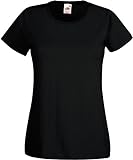 Basic T-Shirt 'Valueweight' - für Damen Farbe schwarz Größe L