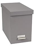 BIGSO BOX OF SWEDEN Hängeregisterbox mit Deckel – stilvolle Archivschachtel inklusive 8 Hängehefter – Hängemappenbox aus Faserplatte und Papier – g