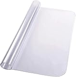 BANNBA Stuhlmatte für Hartböden,Klare Stuhlmatte Schreibtischmatten für Home Office,60x80cm,Anti-Kratz-Bodenschutz,PVC-Matte für Holzböden Teppich,1,5mm dick