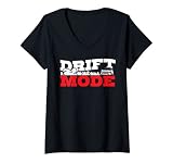 Damen Drift Spruch Race Motorsport Furious Drifting Car Geschenk T-Shirt mit V