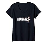 Damen Die Lage ist Besäufniserregend Unicorn Einhorn Drunk T-Shirt mit V