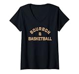 Damen Bourbon & Basketball - Whiskey T-Shirt mit V
