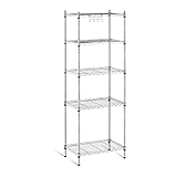 Royal Catering Metallregal Küchenregal Lastenregal Lagerregal RCMR-1500P19 (35 x 55 x 150 cm, 5 Ablagen, max. 150 kg)