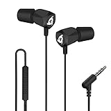 KLIM F2 in Ear Kopfhörer mit Mikrofon + Exzellente Audioqualität + Langlebige Kopfhörer in Ear + Kabelgebundene in-Ear Ohrhörer mit Memory-Schaumstoff-Ohrstöpsel + 3,5 mm Klinke + NEU 2021