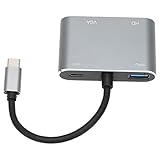 ONTEN USB C auf VGA Adapter Multifunktionale High Definition Multimedia Interface PD Charge USB C Docking Station Aluminiumlegierung