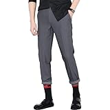 Herren Freizeithosen Sommer Thin Fashion Urban Slim Pendler 9-Punkte-Hosen Freizeithosen Allgleiches Temperament Anzughosen 28