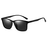 KEECOW Polarisierte Sonnenbrille Herren Damen UV400 Schutz Ultra Leicht Sport Sonnenbrille im Freien Golf Radfahren Angeln Wandern (Schwarz)