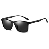 KEECOW Polarisierte Sonnenbrille Herren Damen UV400 Schutz Ultra Leicht Sport Sonnenbrille im Freien Golf Radfahren Angeln Wandern (Schwarz)