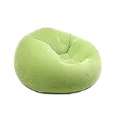 MISS KANG Kreatives aufblasbares Sofa,aufblasbarer faltender Flocken-Freizeitstuhl können in Innenräumen und im Freien verwendet Werden(Farbe:lila) Qingchunw (Color : Green)