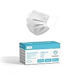 MiMask Europäische Medizinische OP-Masken Typ IIR, Weiß, 50 Stk., ≥98% BFE, EU Norm EN-14683:2019+AC:2019, Versand aus D