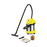 Kärcher Mehrzwecksauger WD 3 Premium (Behältergröße: 17 l aus Edelstahl, Tatsächliche Saugleistung: 200 Air Watt, Blasfunktion, Parkposition, ergonomischer Tragegriff)