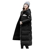 WWricotta Leichte Daunenjacke Damen Lang Leichter Daunenmantel Damen Ultraleichte Daunenjacken Damen Packbar Lange Leicht Daunen Steppjacke Mit Kapuze Lightweight Steppmantel Daunen Mantel FüR F