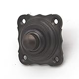 Ventano antike Türklingel Klingelblech Klingelplatte mit einem Klingelknopf Jugendstil - in 5 Oberflächen (Messing dunkel patiniert)