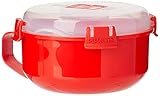 Sistema Microwave Frühstücksschale, 850 ml, rot/transp