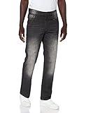 Southpole Herren 6181 Straight Fit Basic Streaky Denim Pants Jeans, Schwarzer Sand 1, 34W / 34L