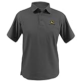 John Deere Men's Logo Performance Polo Shirt-Charcoal-XXXL