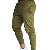 IQYU Jogginghose Herren Einfarbig Stretch Slim Fit Freizeithose Sweathose Atmungsaktiv Outdoorhose Weich Bequeme Stoffhose Trainingshose Mit Relaxed Gummiband FüR Die Ganze S