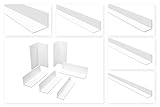 HEXIM Winkelprofile gleichschenklig weiß - PVC Kunststoffwinkel, Auswahl Maße & Stärke - (HJ 332, 70x70 mm) Kantenschutz Wand L
