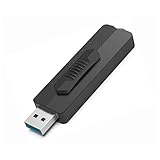 64GB USB-Stick 3.1, JUANWE USB-Flash-Laufwerk 64 GB USB 3.1 Gen 1 mit Lesegeschwindigkeit bis zu 400 MB/s, Speicherstick mit Einziehbares Design Kompatibel für Desktop Laptop (Schwarz)