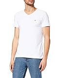 Tommy Hilfiger Herren CORE Stretch Slim Vneck Tee T-Shirt, Weiß (Bright White 100), X-Larg