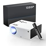 Beamer, 200' Nativer 1080P Mini Beamer Full HD , 4K-Unterstützung, Elektronisches Keystone,Video Beamer Handy Kompatibel mit HDMI/ TV Stick/ USB/ PS5/ AV/ AUX / PC / Smartphone Projek