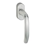HOPPE 10760880 Fenstergriff Atlanta-Secustik 90°, VK 7 x 32-42 mm, Silb
