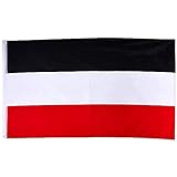 Homeluck Deutsches Reich Flagge 90 x 150 cm schwarz weiß rot Deutschland Nationalflagge für Meet Parade Party hängende Dek