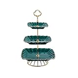 Dzwyc Obstlagerung Kreative 3 Stufe Obstteller-Display-Turm für Kuchen Fruit Candy Display Stand M