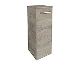 FACKELMANN Midischrank B.Style/Badschrank mit gedämpften Scharnieren/Maße (B x H x T): ca. 30,2 x 82,6 x 32 cm/hochwertiger Schrank fürs Bad/Türanschlag Rechts/Korpus & Front: G