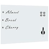 Susany Magnetisches Whiteboard Magnetboards Memoboard Wandmontage Glas Magnettafel Magnetwand Weiß - 80 x 60