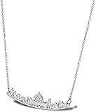 Halskette Gold Halskette von Jerusalem Israel Schmuck US UU Freiheitsstatue Stadtplan Halskette mit Anhänger England London Country Halsk