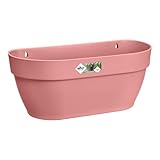 Elho Vibia Campana Wandampel 35 - Übertopf für Balkon & Außen - Ø 35.0 x H 14.8 cm - Rosa/