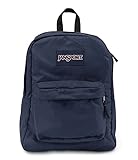 JanSport SuperBreak Plus Laptop-Rucksack im Marine - 15' Interne Hülle mit Front-Veranstalter und Seite Wasser Flasche Tasche - Gepolsterte Riemen - 25 L