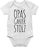 Shirtracer Baby Strampler Mädchen & Junge - Opas ganzer Stolz - 1/3 Monate - Weiß - opas ganzer stolz - BZ10 - Baby Body Kurzarm für Jungen und M